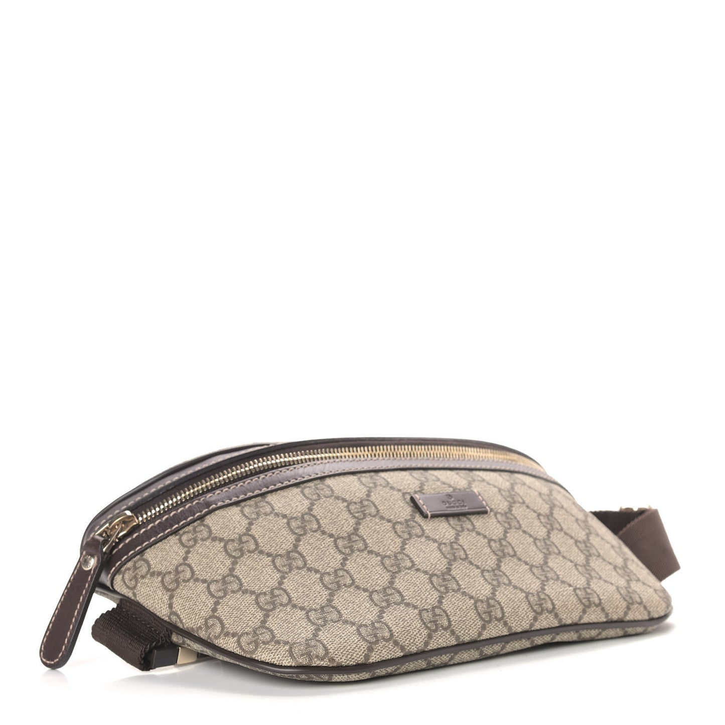GG Supreme Monogram Belt Bag Dark Brown