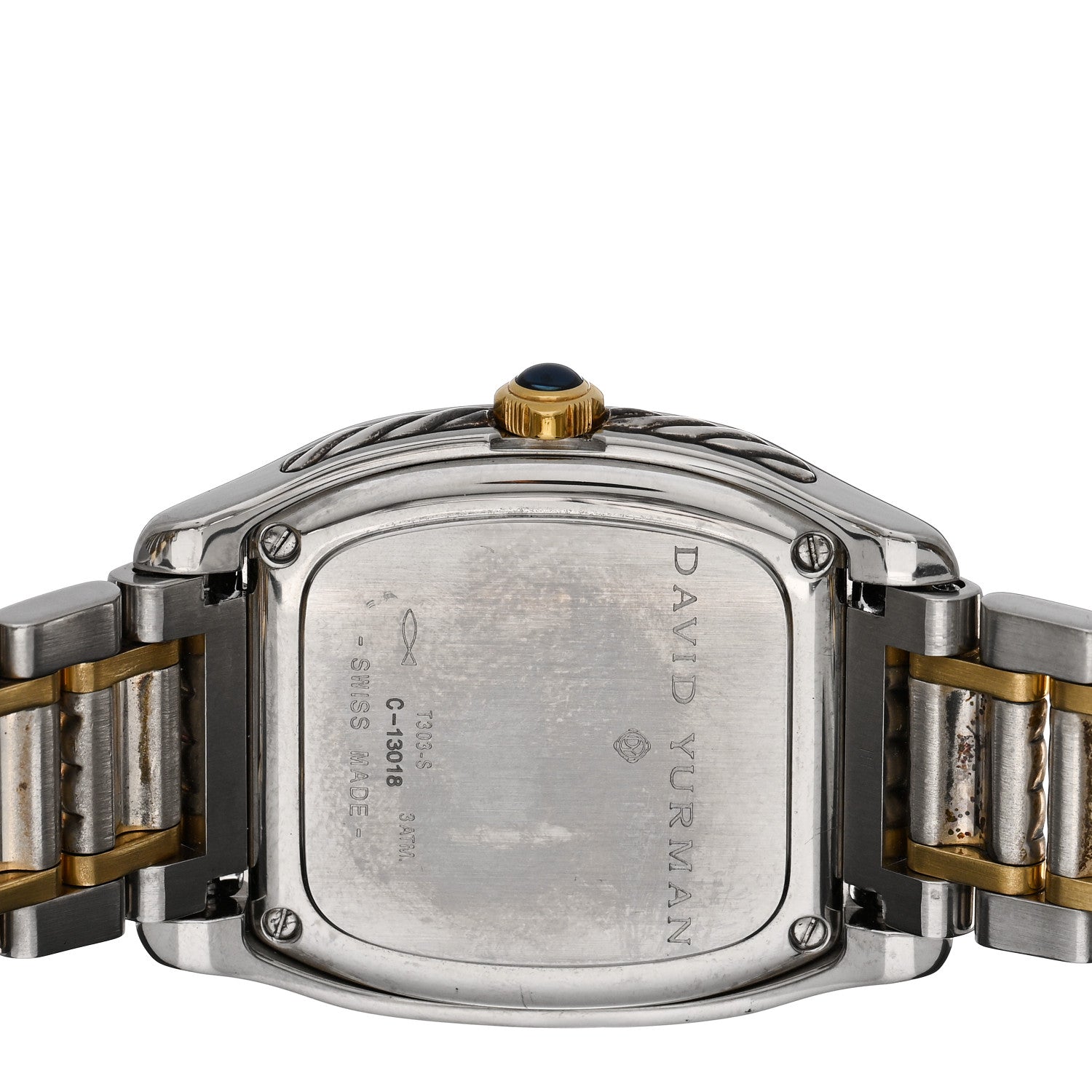 David Yurman Stainless Steel 18K Yellow Gold Diamond Bezel Mother of Pearl 25mm Thoroughbred Quartz Watch 4 of 5
