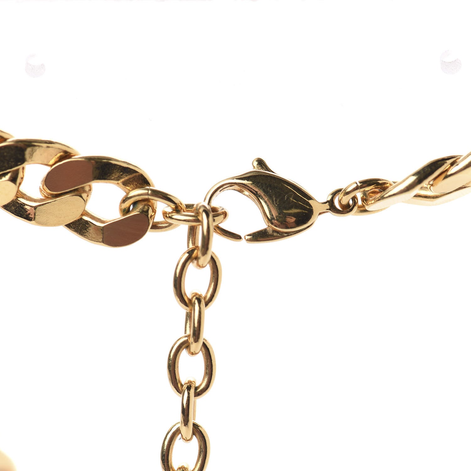 Christian Dior Metal Danseuse Etoile Chain Choker Necklace Gold 4 of 7