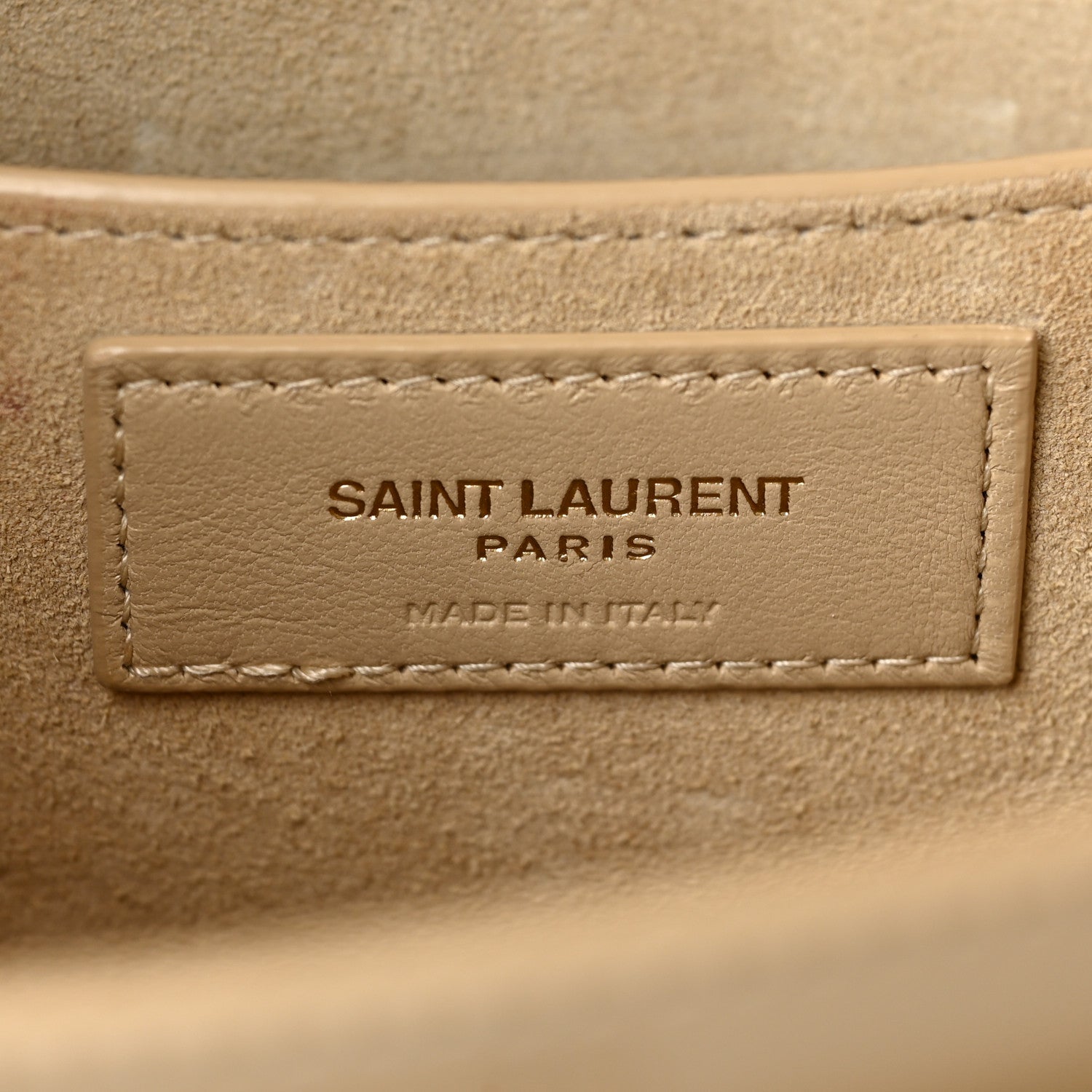 Saint Laurent Smooth Calfskin Medium Monogram Sunset Satchel Beige 5 of 7