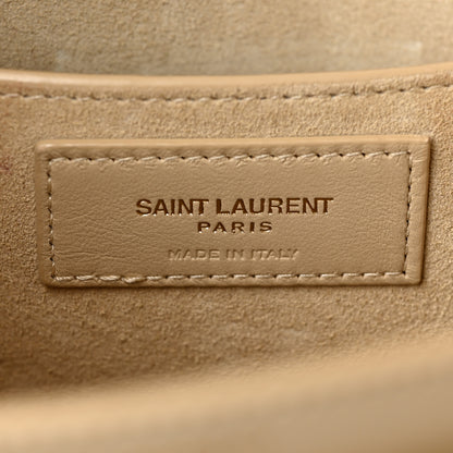 Saint Laurent Smooth Calfskin Medium Monogram Sunset Satchel Beige 5 of 7