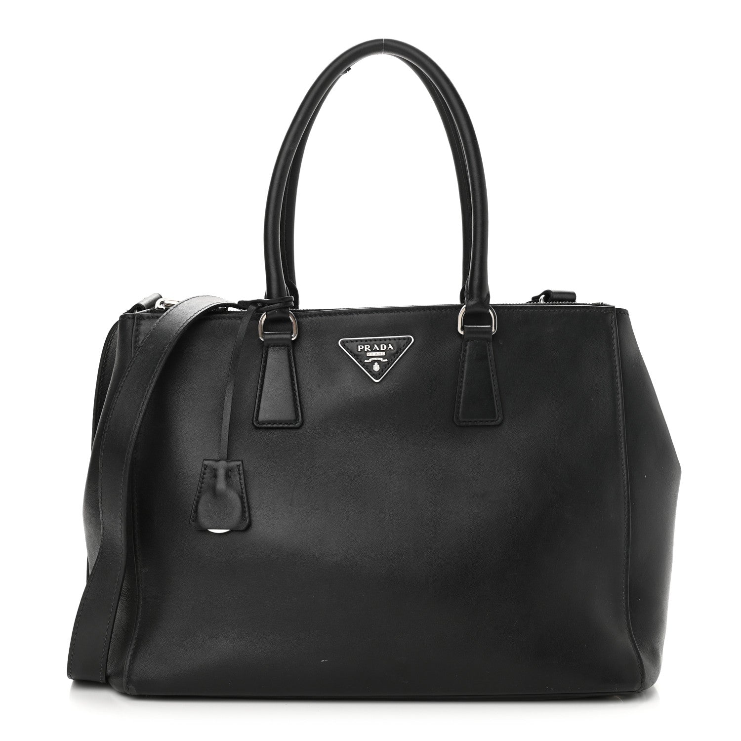 Prada Soft Calfskin Galleria Double Zip Tote Black 1 of 21