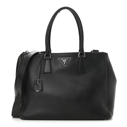 Prada Soft Calfskin Galleria Double Zip Tote Black 1 of 21