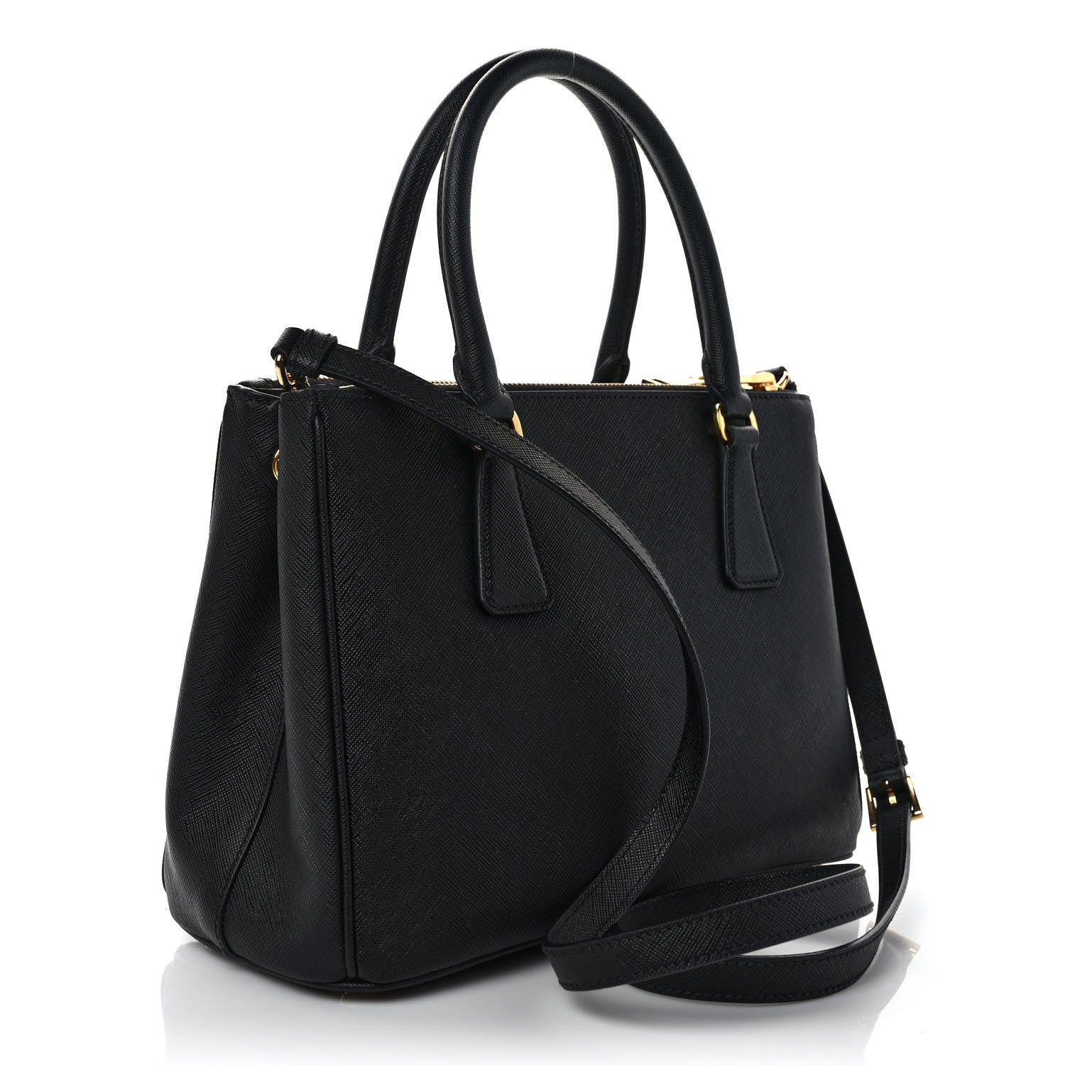 Prada Saffiano Medium Galleria Double Zip Tote Black 3 of 9