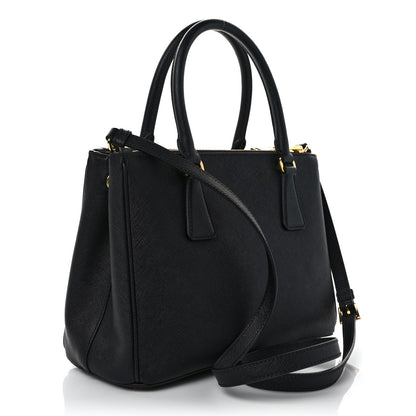 Prada Saffiano Medium Galleria Double Zip Tote Black 3 of 9