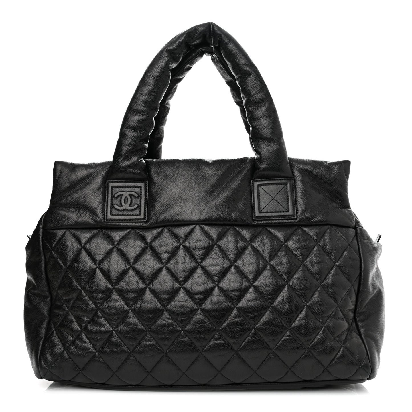 Caviar Quilted Large Coco Cocoon Tote Black
