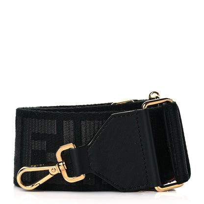 Fendi Ribbon Vitello Seta FF 1974 Adjustable Strap You Black 1 of 5