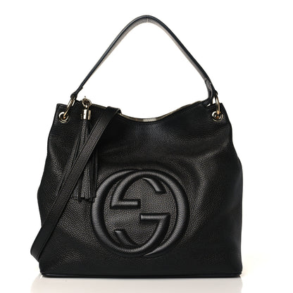 Gucci Pebbled Calfskin Large Soho Hobo Black 1 of 9