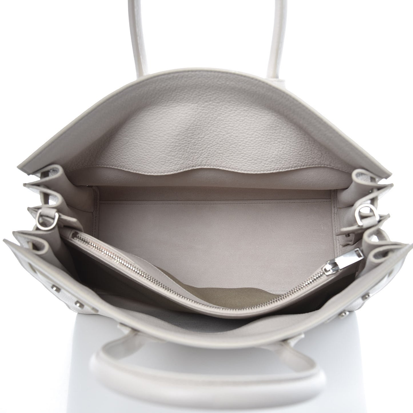 Grained Calfskin Small Supple Sac De Jour Ivory