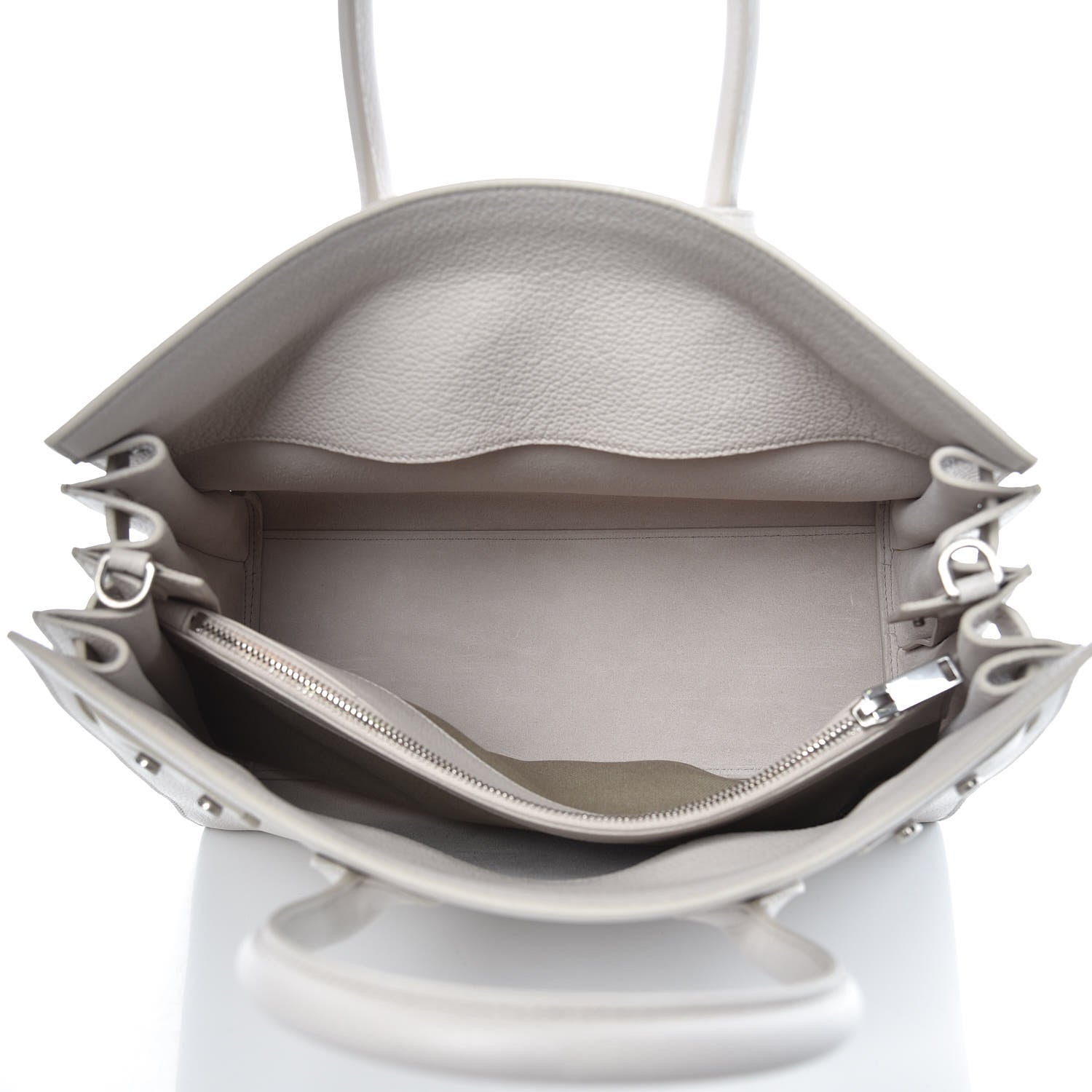 Saint Laurent Grained Calfskin Small Supple Sac De Jour Ivory 6 of 12