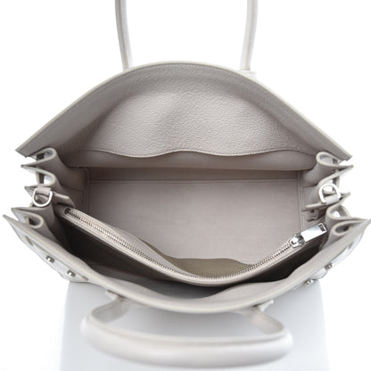 Saint Laurent Grained Calfskin Small Supple Sac De Jour Ivory 6 of 12