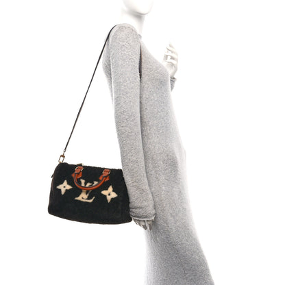 Louis Vuitton Shearling Monogram LV Ski Cozygram Speedy Bandouliere 25 Chocolate Cream 2 of 9