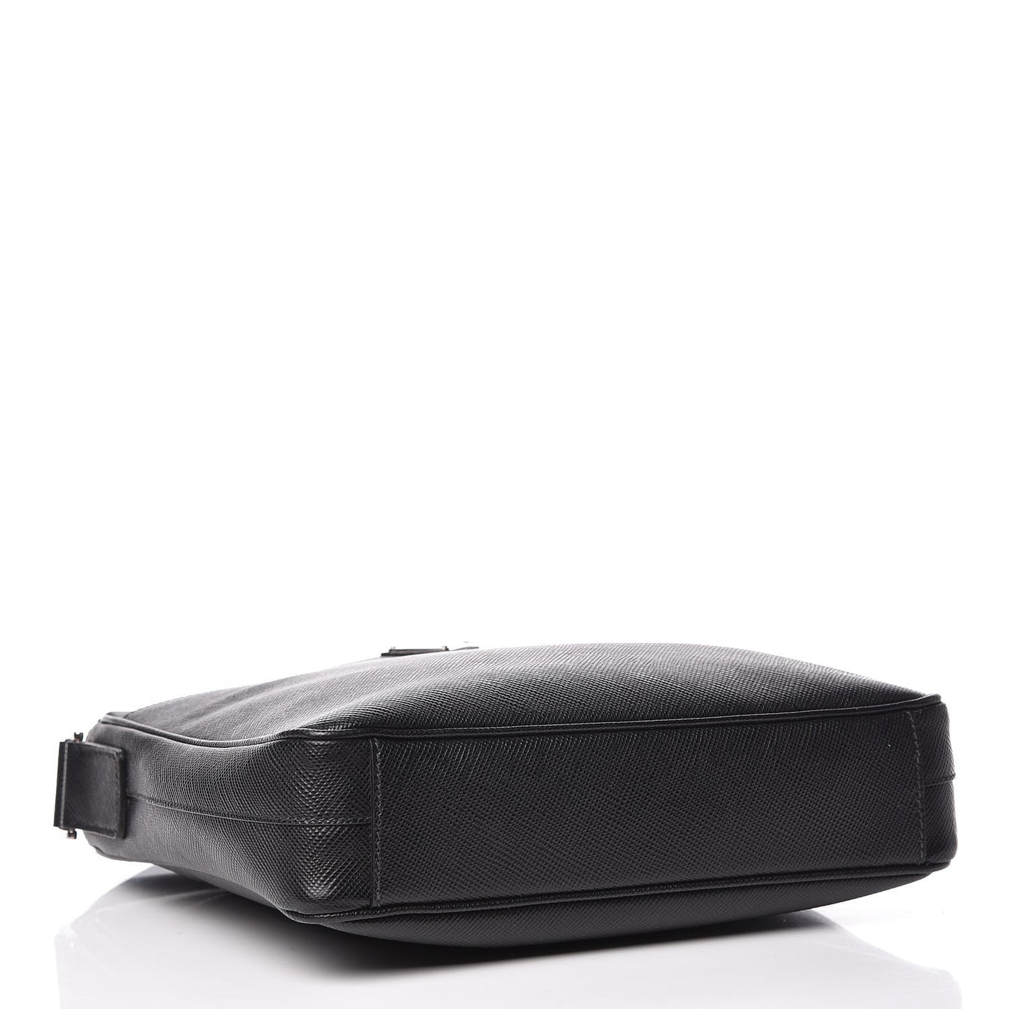 Saffiano Cuir Flat Messenger Bag Black