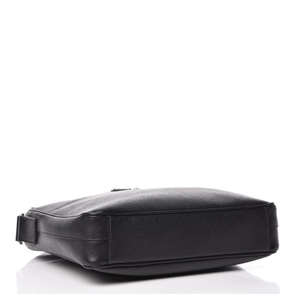 Prada Saffiano Cuir Flat Messenger Bag Black 4 of 11