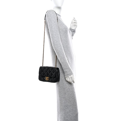 Chanel Lambskin Quilted Mini Flap Black 2 of 11