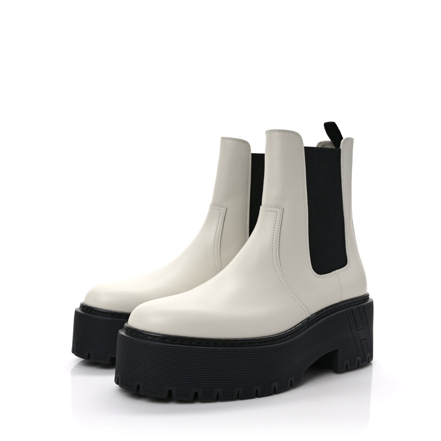Calfskin Harrow Ankle Boots 37.5 Beige Glaise