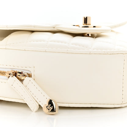 Chanel Lambskin Quilted CC In Love Heart Bag White 10 of 13