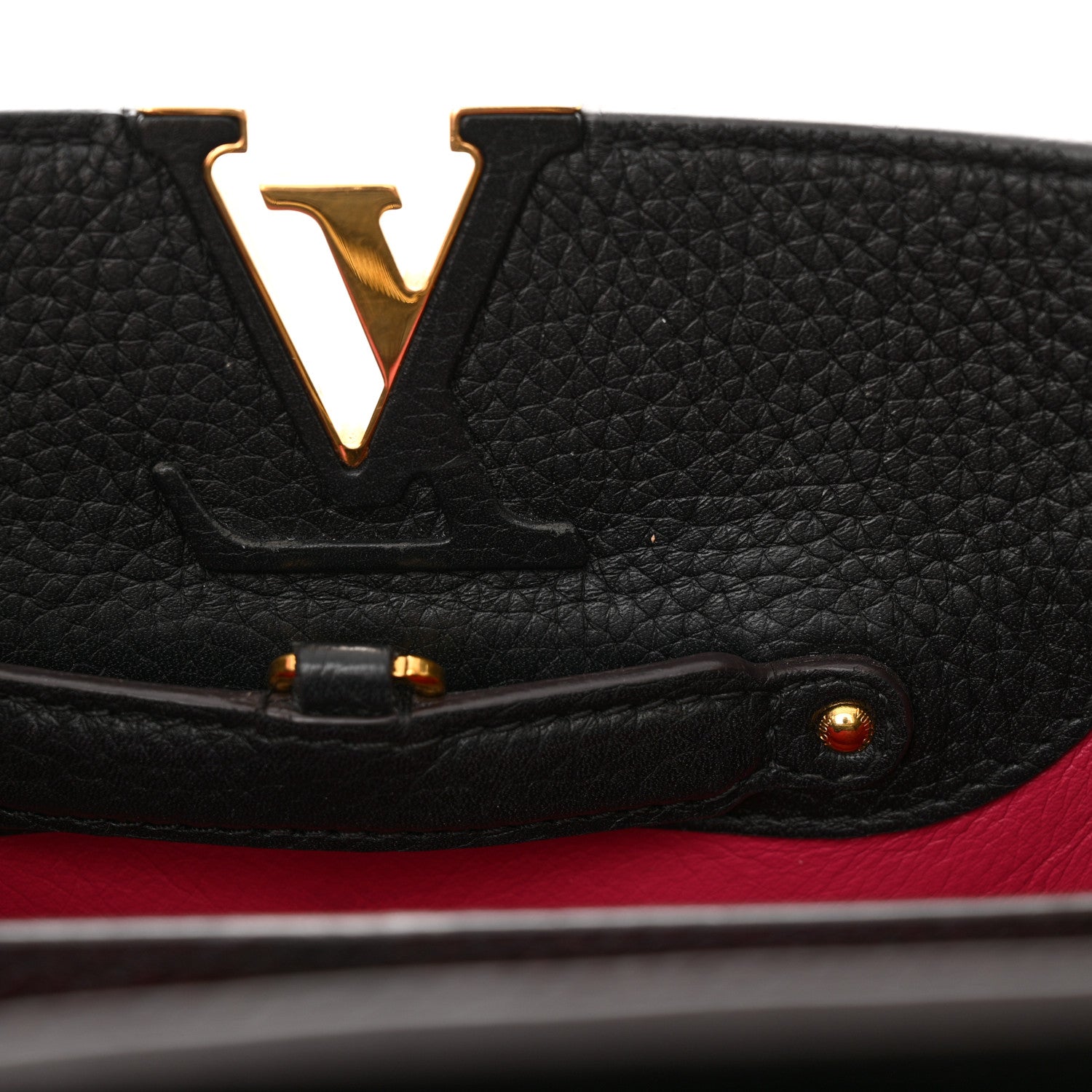 Louis Vuitton LOUIS VUITTON Taurillon Capucines BB Black 10 of 13