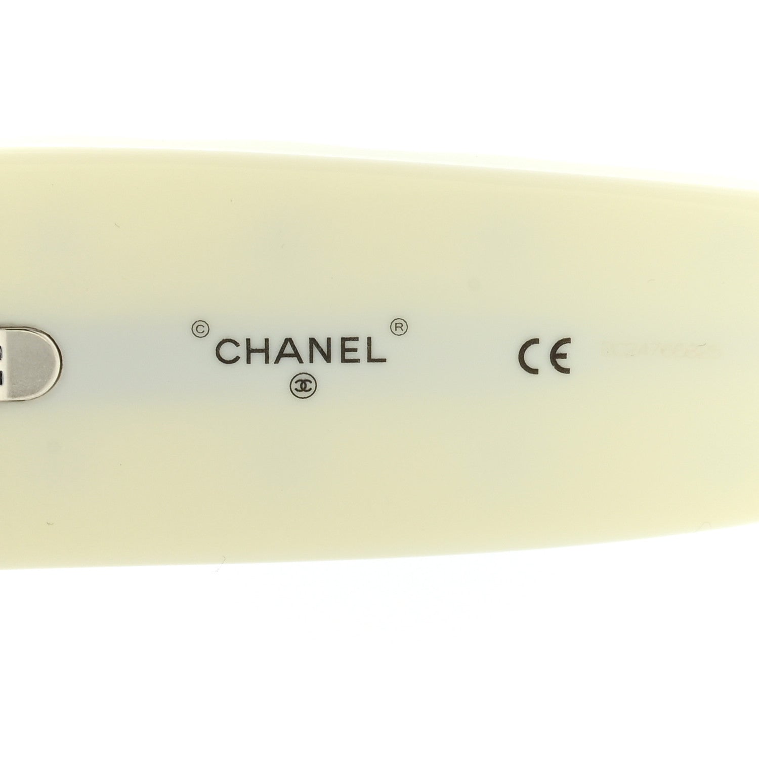 Chanel Acetate Quilted CC Pilot Sunglasses 71465 White Black 6 of 7