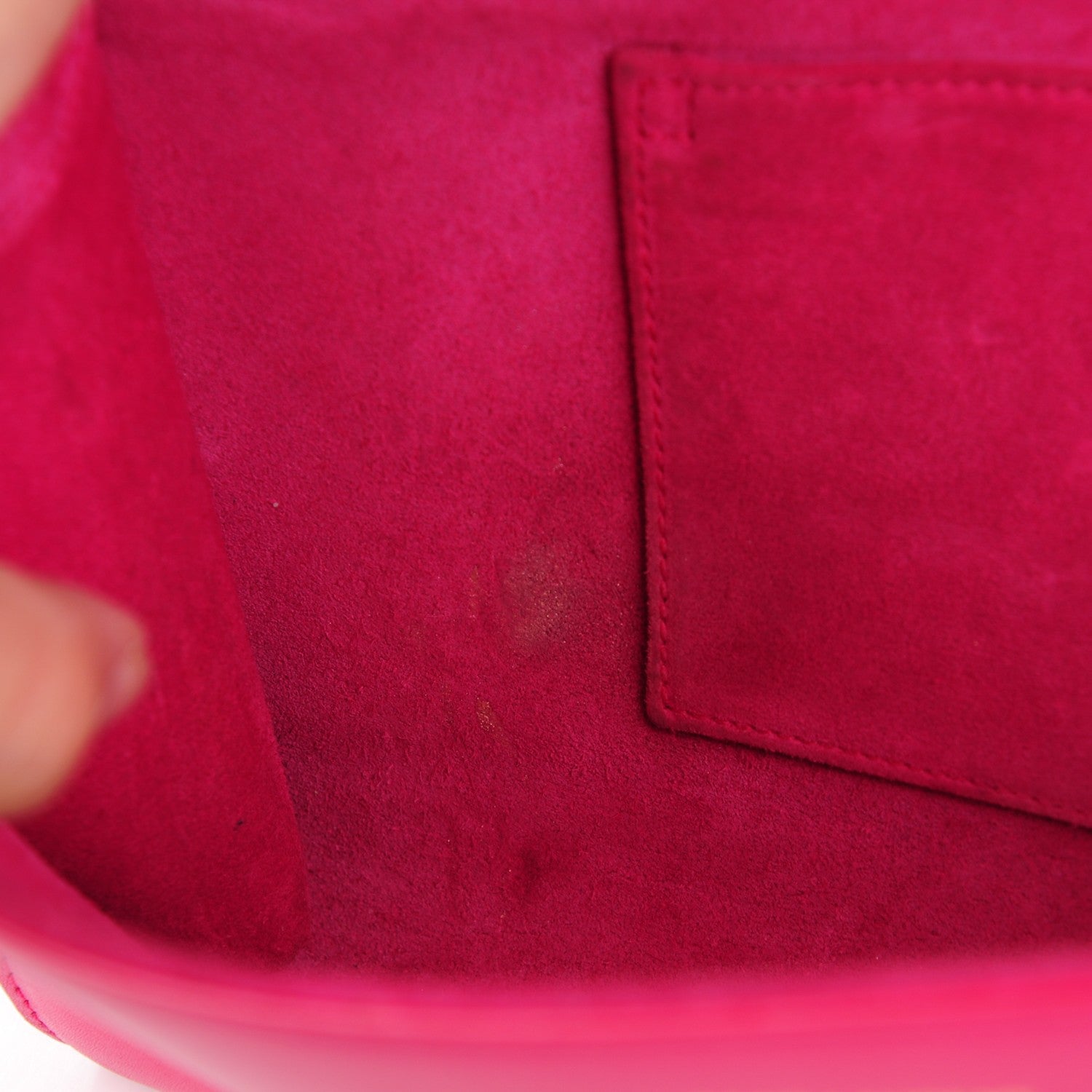 Saint Laurent Calfskin Classic Y Ligne Clutch Fuchsia 10 of 10