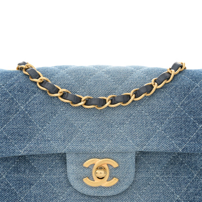 Chanel Washed Denim Quilted Mini Rectangular Flap Blue 8 of 12