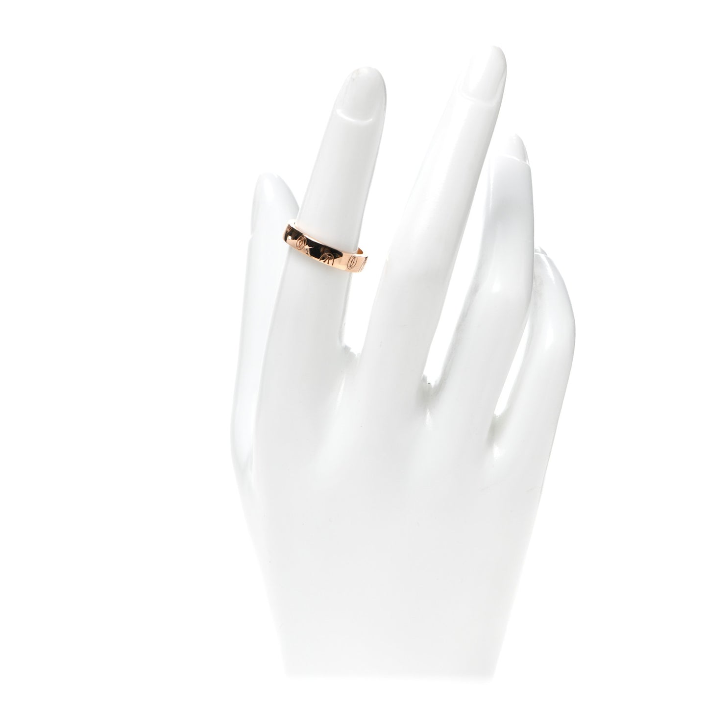 18K Pink Gold 4mm Happy Birthday Band Ring 52 6