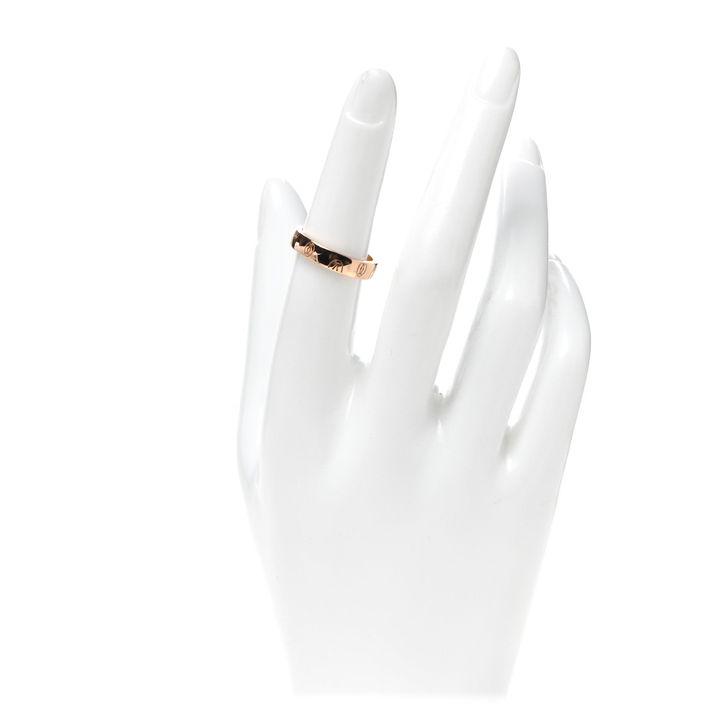Cartier 18K Pink Gold 4mm Happy Birthday Band Ring 52 6 2 of 4