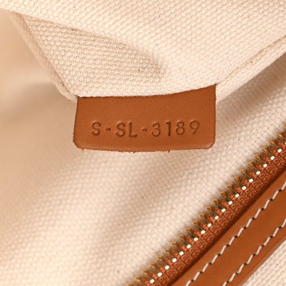 Celine Canvas Calfskin Logo Print Small Horizontal Cabas Natural Tan 7 of 10