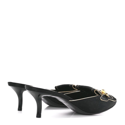 Louis Vuitton Satin Anthares Mule Pumps 36.5 Black 4 of 8