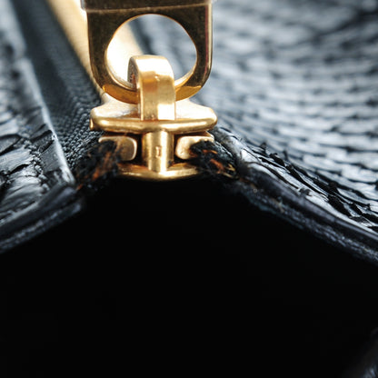 Celine Python Medium Trapeze Black 8 of 8