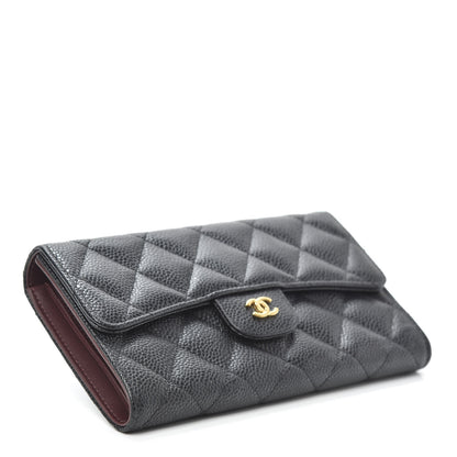 Chanel Caviar Quilted Large Flap Wallet Black 4 of 8