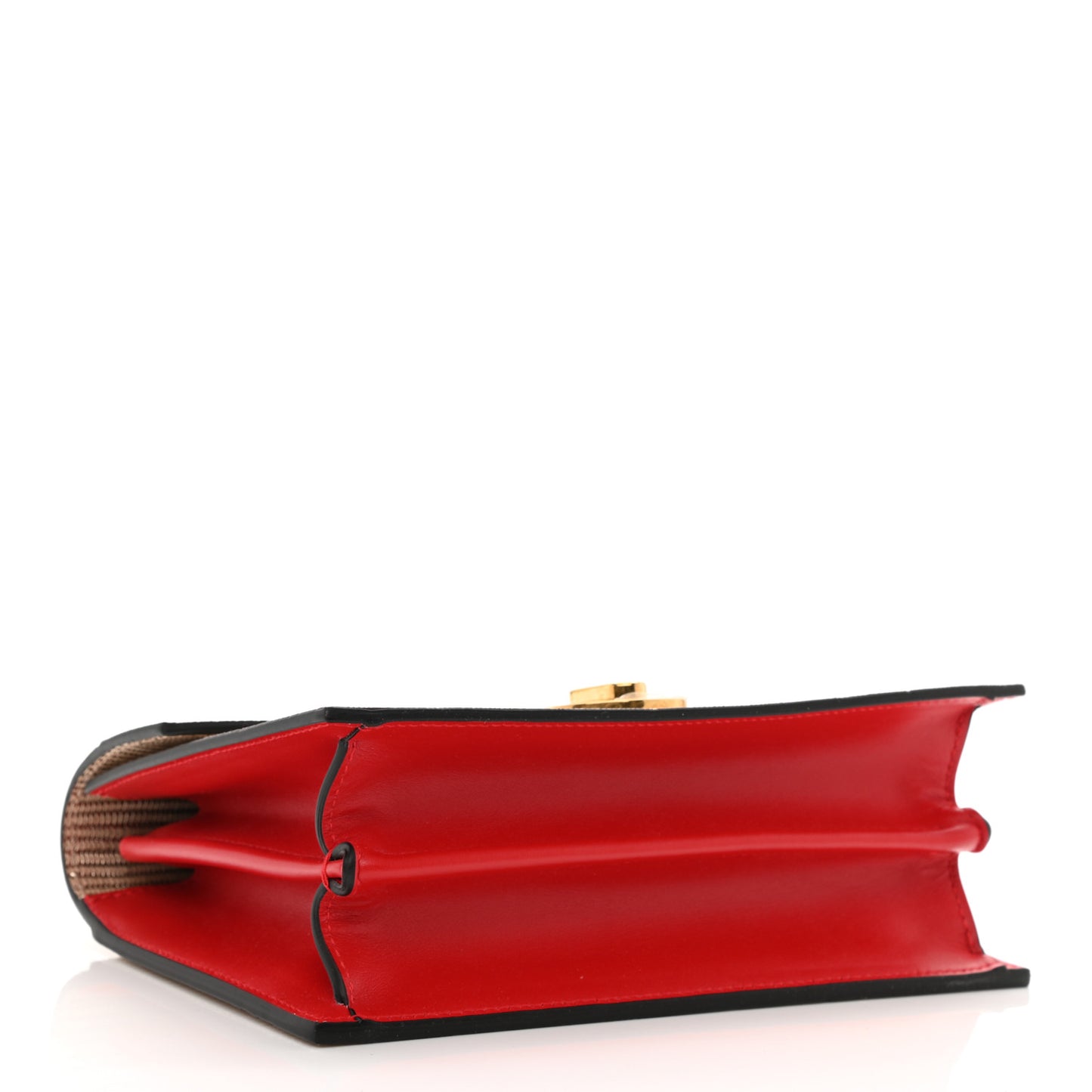 Metallic Lizard Embossed Calfskin Small Elisa Platine