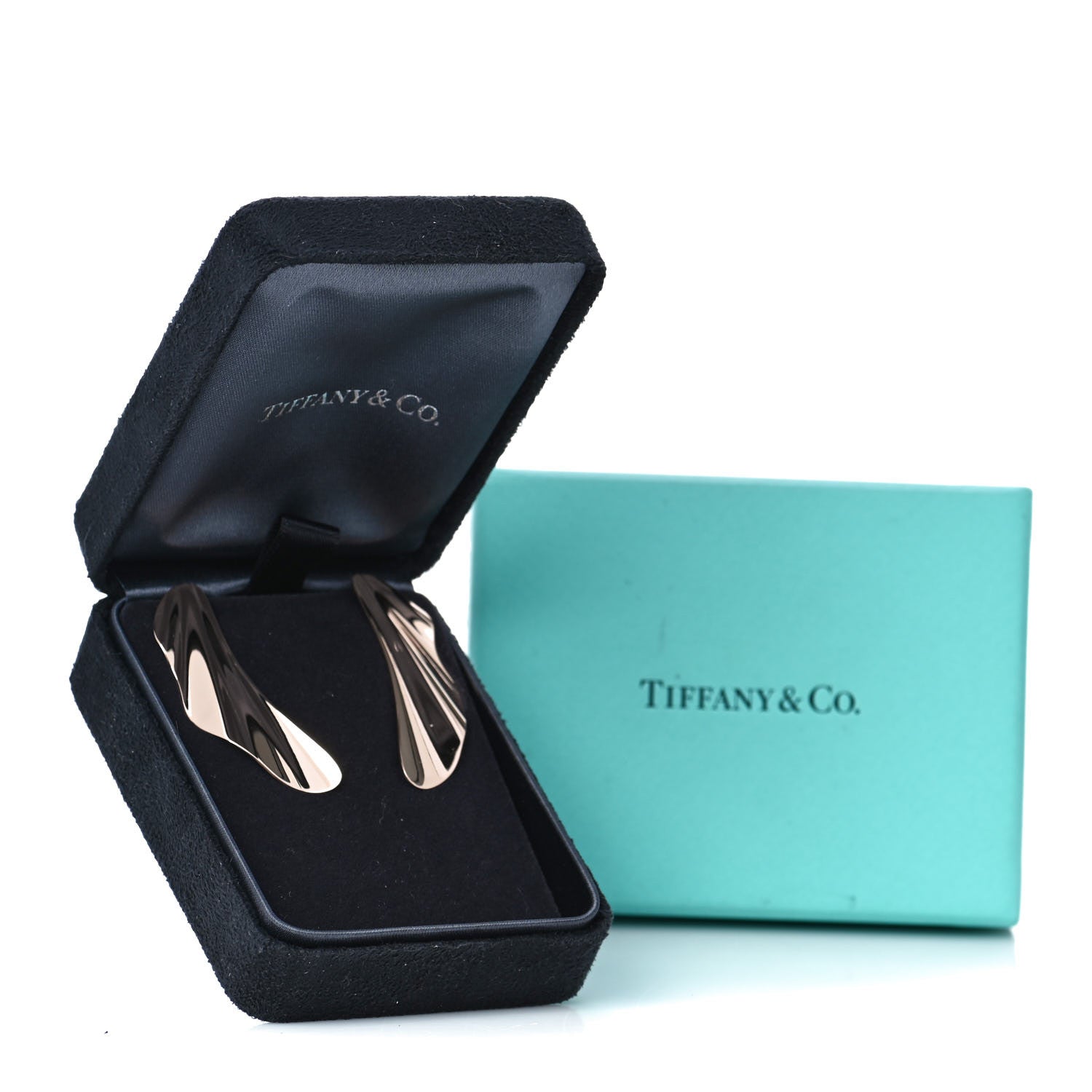 Tiffany 18K Rose Gold Elsa Peretti High Tide Earrings 5 of 5