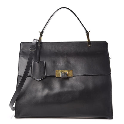 Balenciaga Smooth Calfskin Le Dix M Cartable Shoulder Bag Black 1 of 18