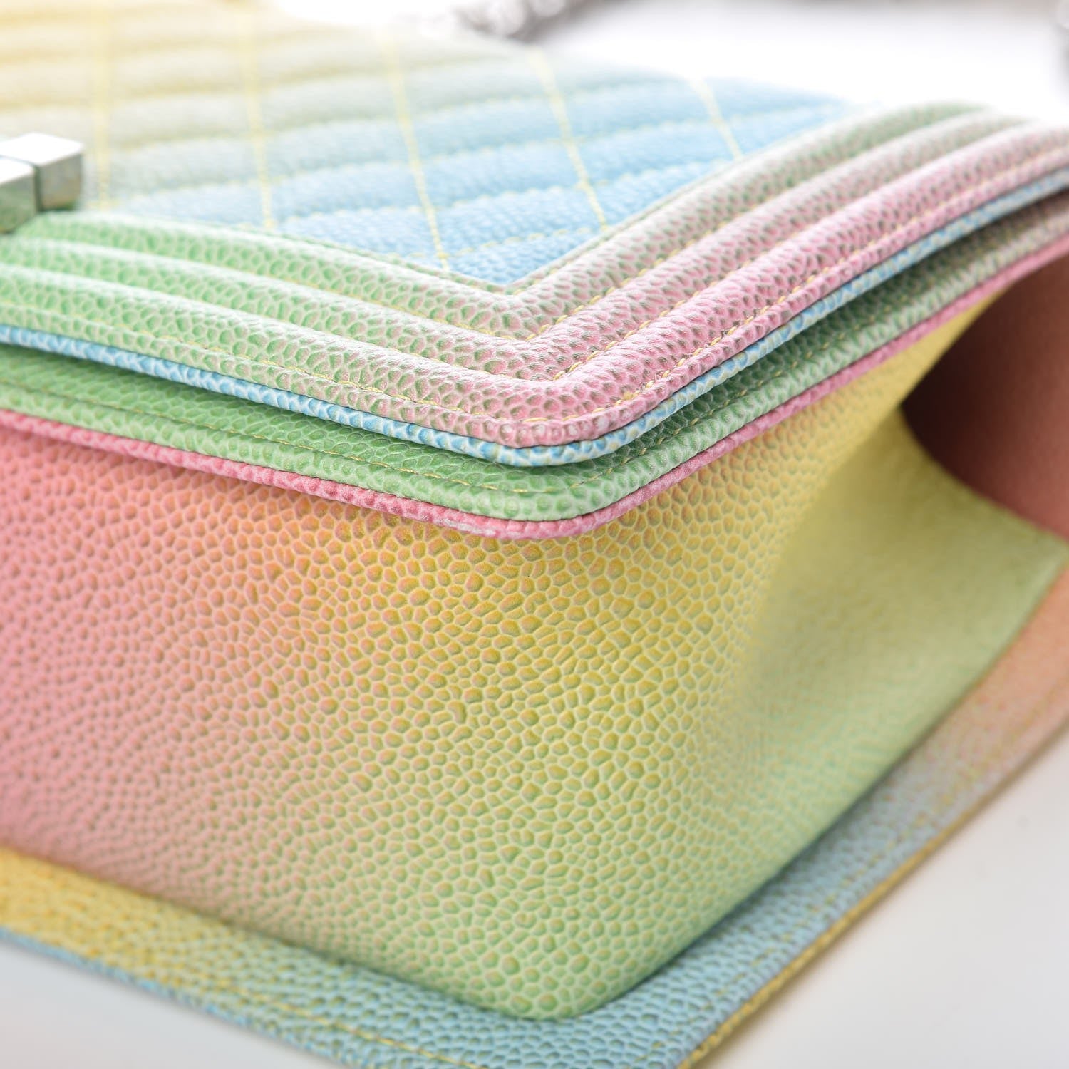 Chanel Caviar Quilted Medium Cuba Rainbow Boy Flap Multicolor 9 of 9