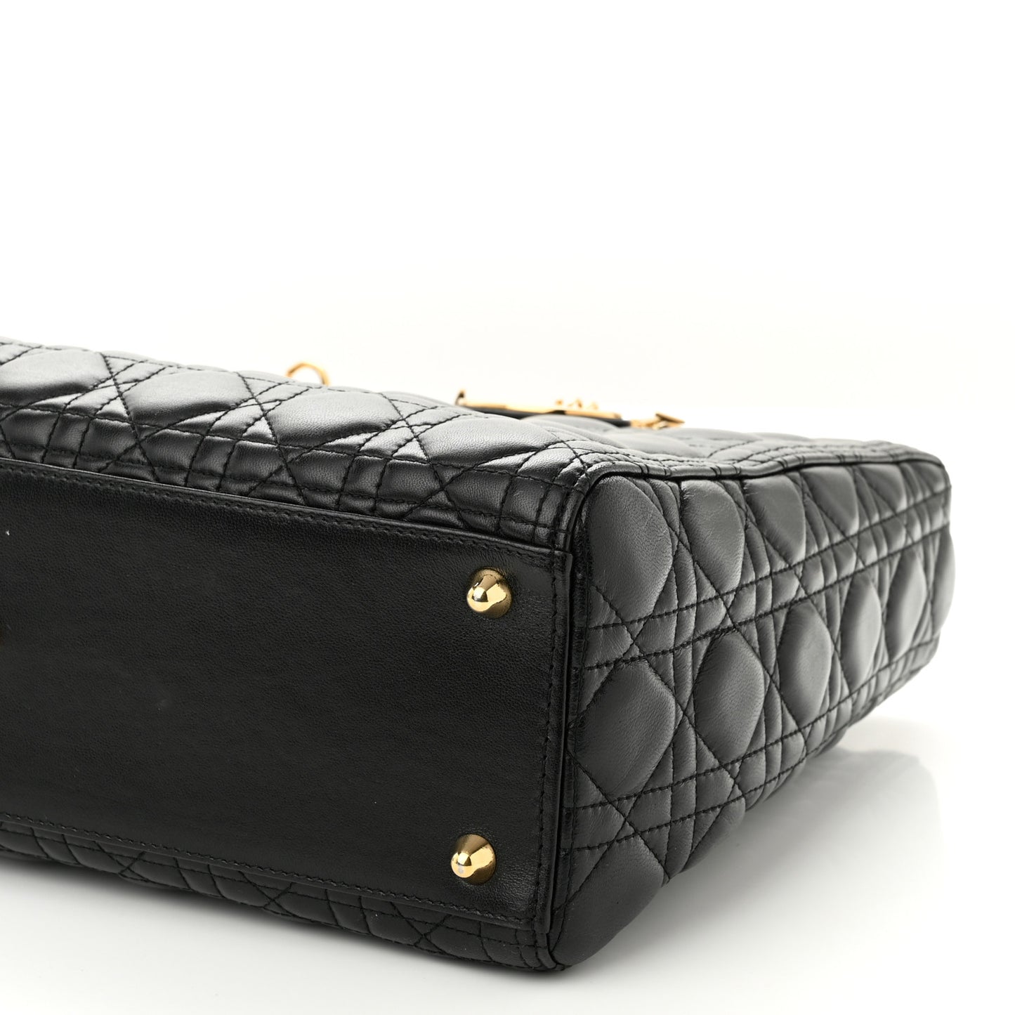 Lambskin Cannage Large Lady Dior Black