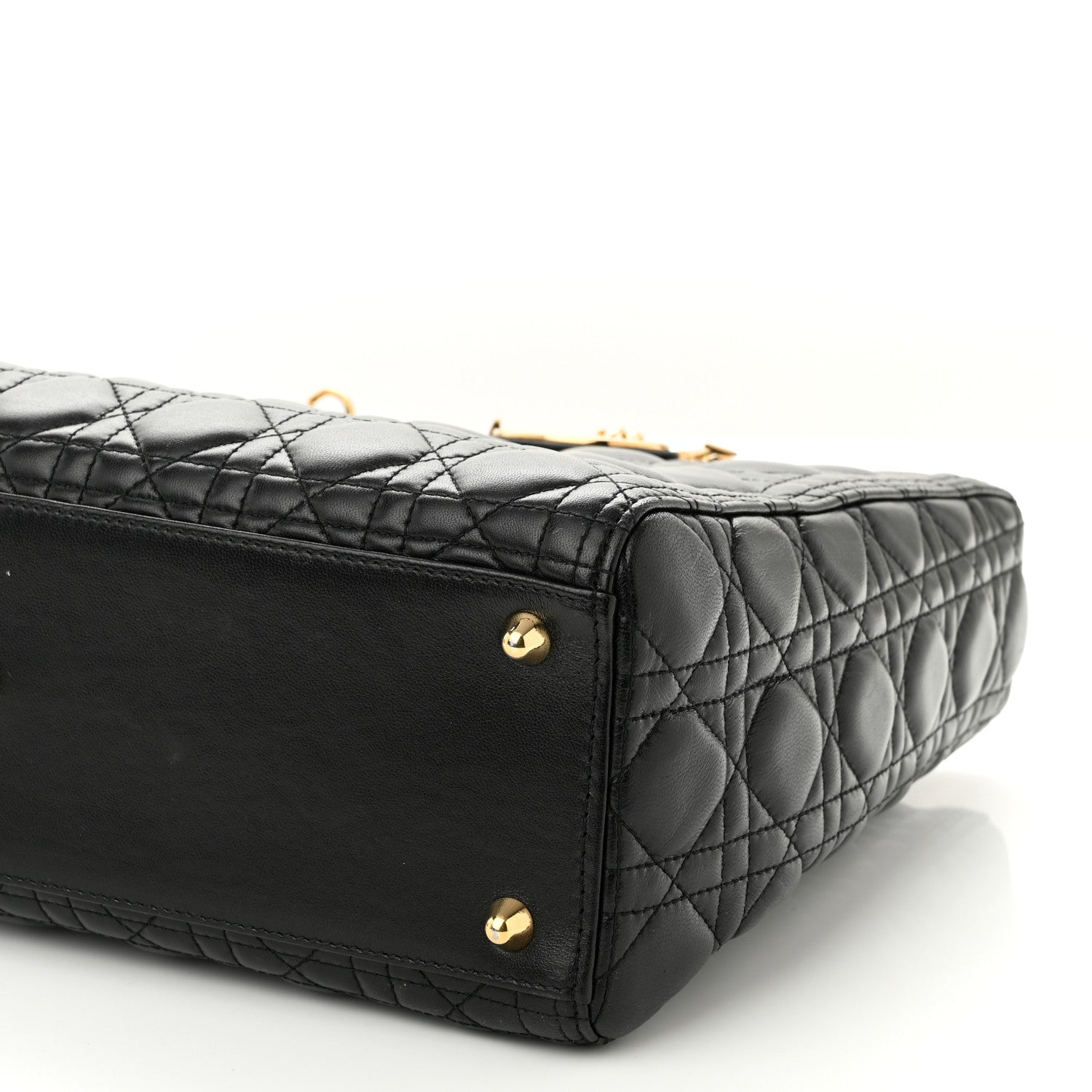 Christian Dior Lambskin Cannage Large Lady Dior Black 10 of 10