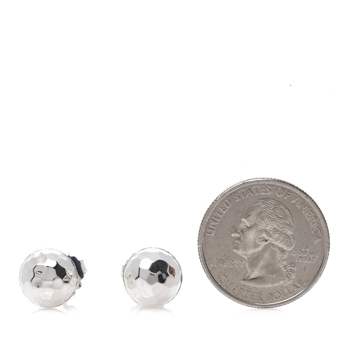 Sterling Silver Classic Chain Hammered Stud Earrings