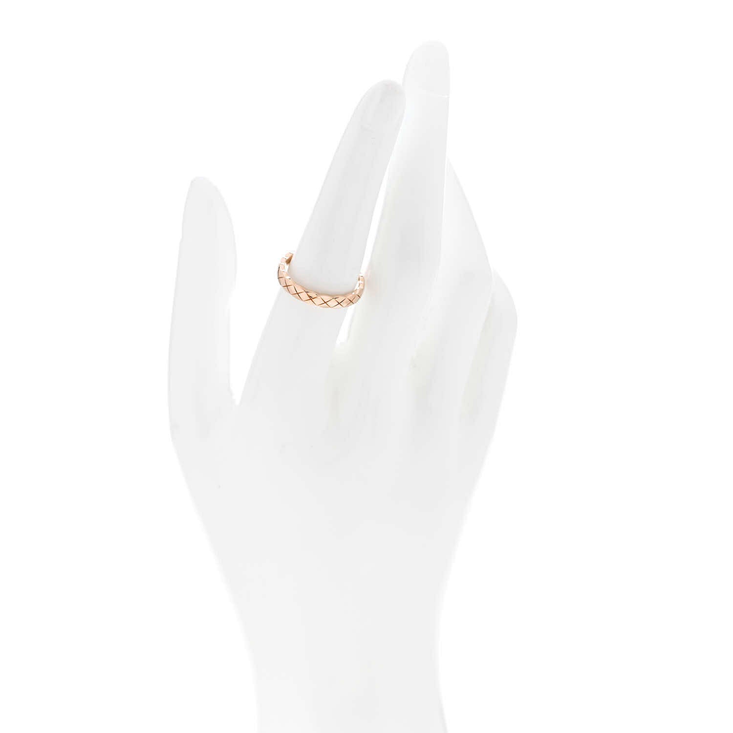 Chanel 18K Beige Gold Mini Coco Crush Ring 55 7.25 2 of 5