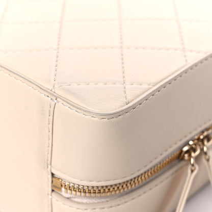Chanel Calfskin Quilted Travel Kit Vanity Case Beige 11 of 15