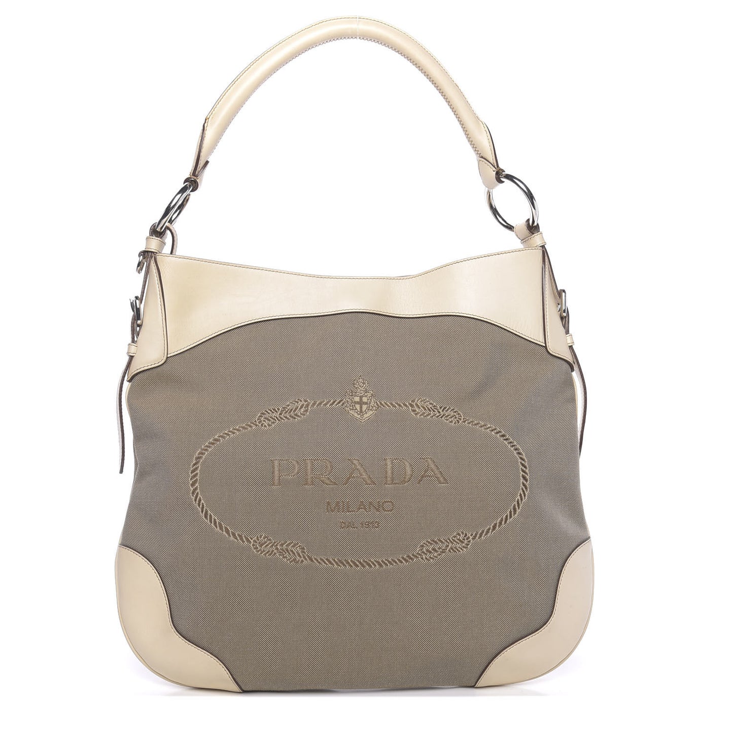 Jacquard Logo Shoulder Bag Corda Cera