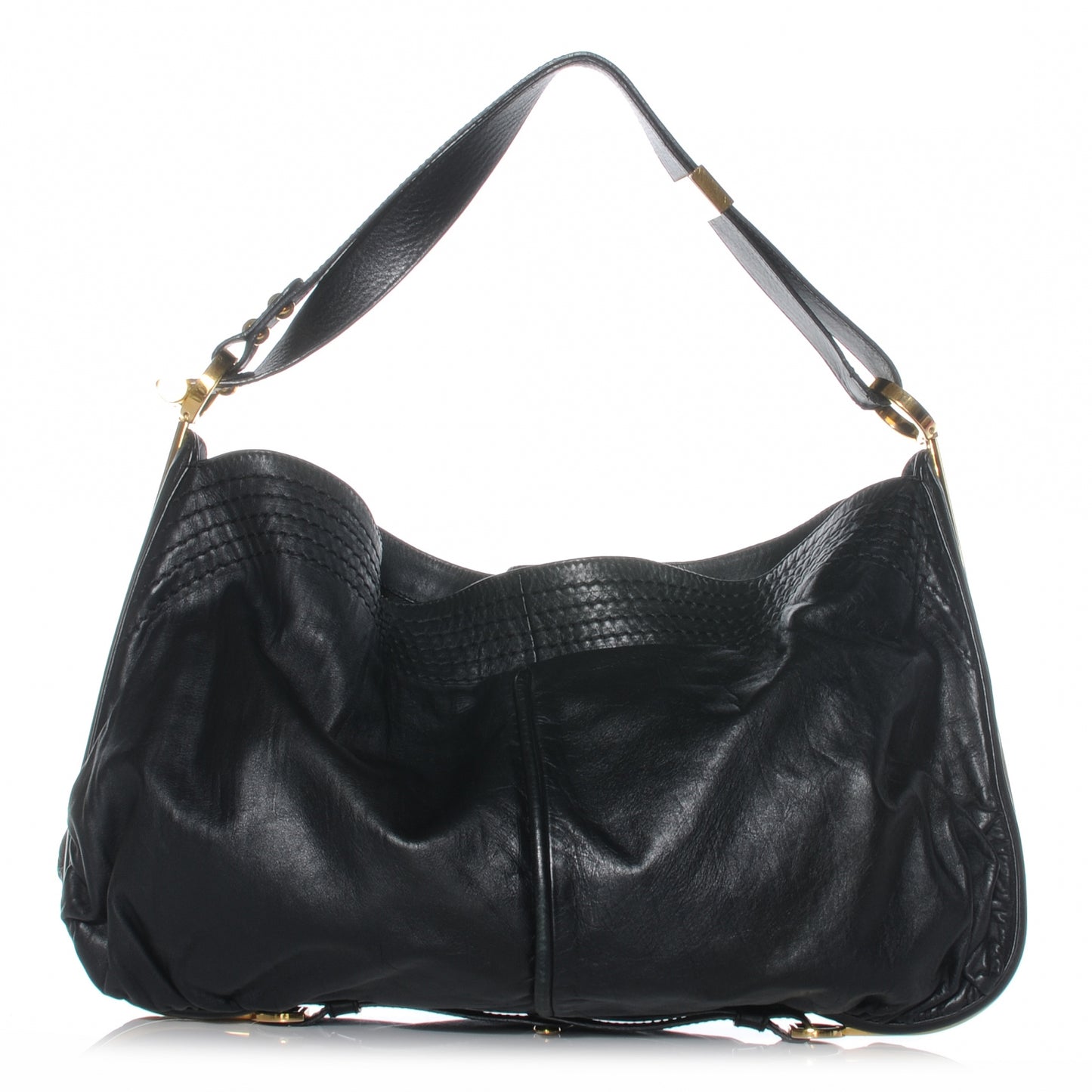 Leather Ayse Shoulder Bag Black