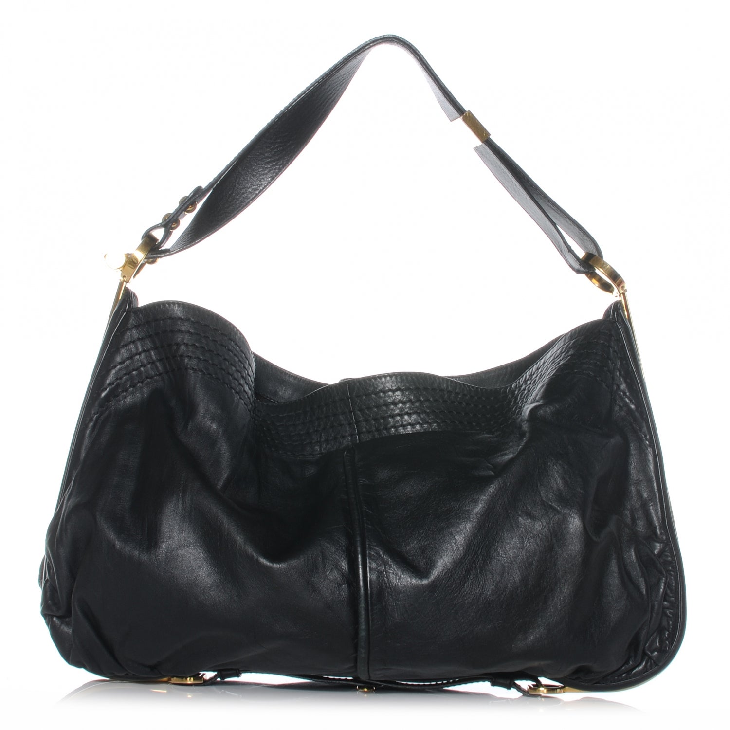 Jimmy Choo Leather Ayse Shoulder Bag Black 1 of 8