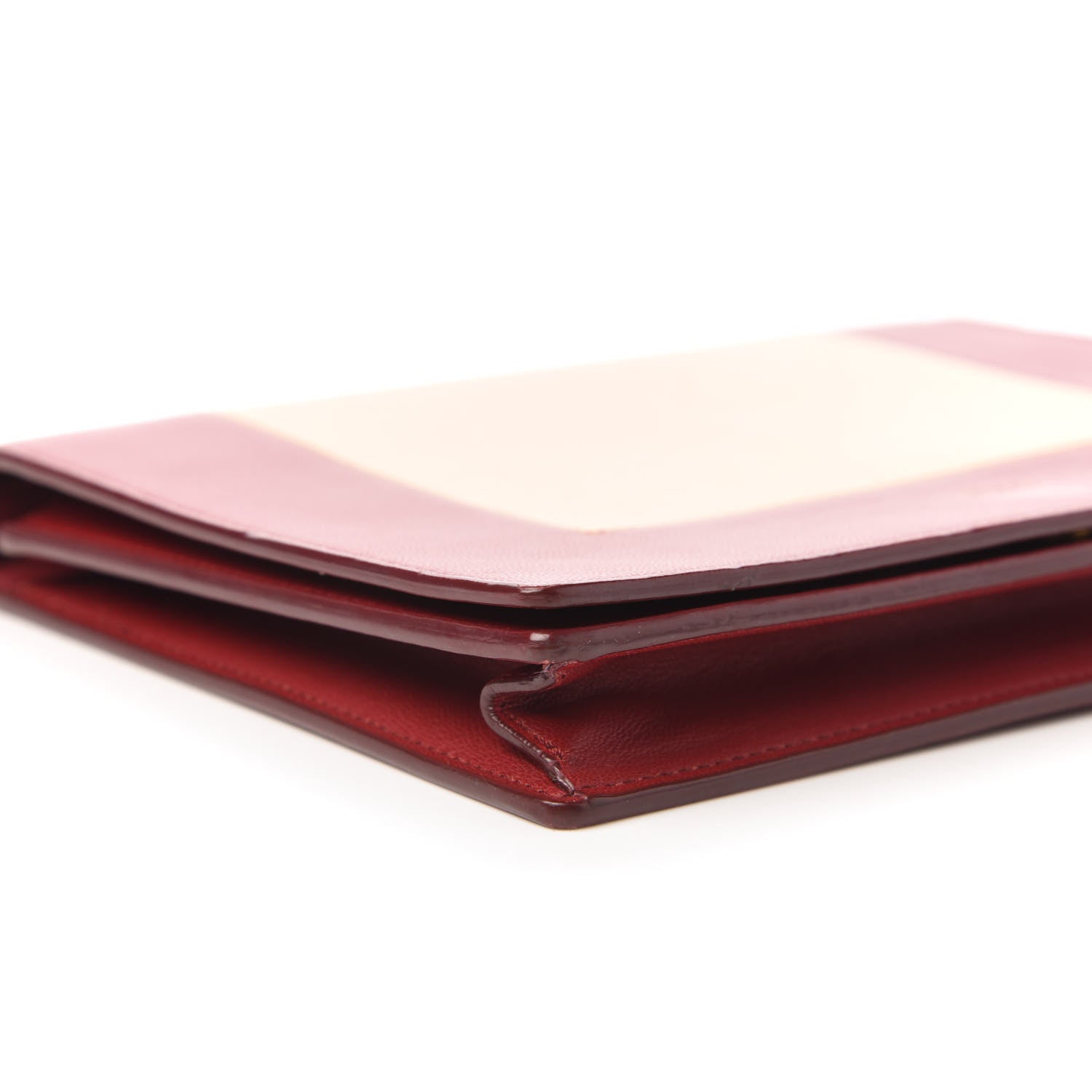 Celine Smooth Lambskin Frame Evening Chain Clutch Ruby Nude 6 of 10