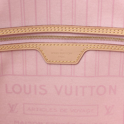Louis Vuitton Damier Azur Neo Neverfull MM Rose Ballerine 6 of 9