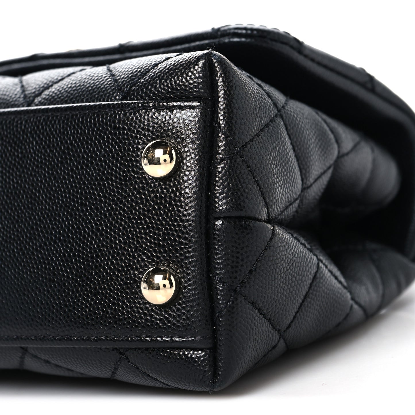 Caviar Quilted Extra Mini Coco Handle Flap Black