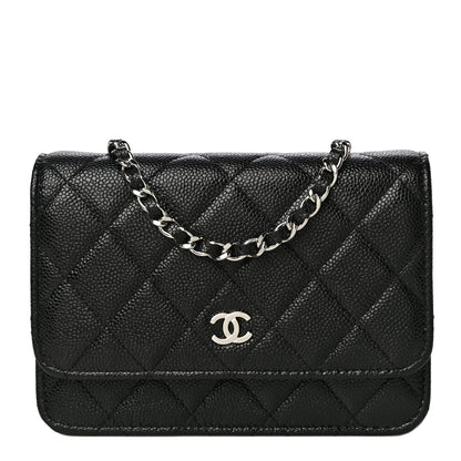 Chanel Caviar Quilted Mini Wallet On Chain WOC Black 1 of 11
