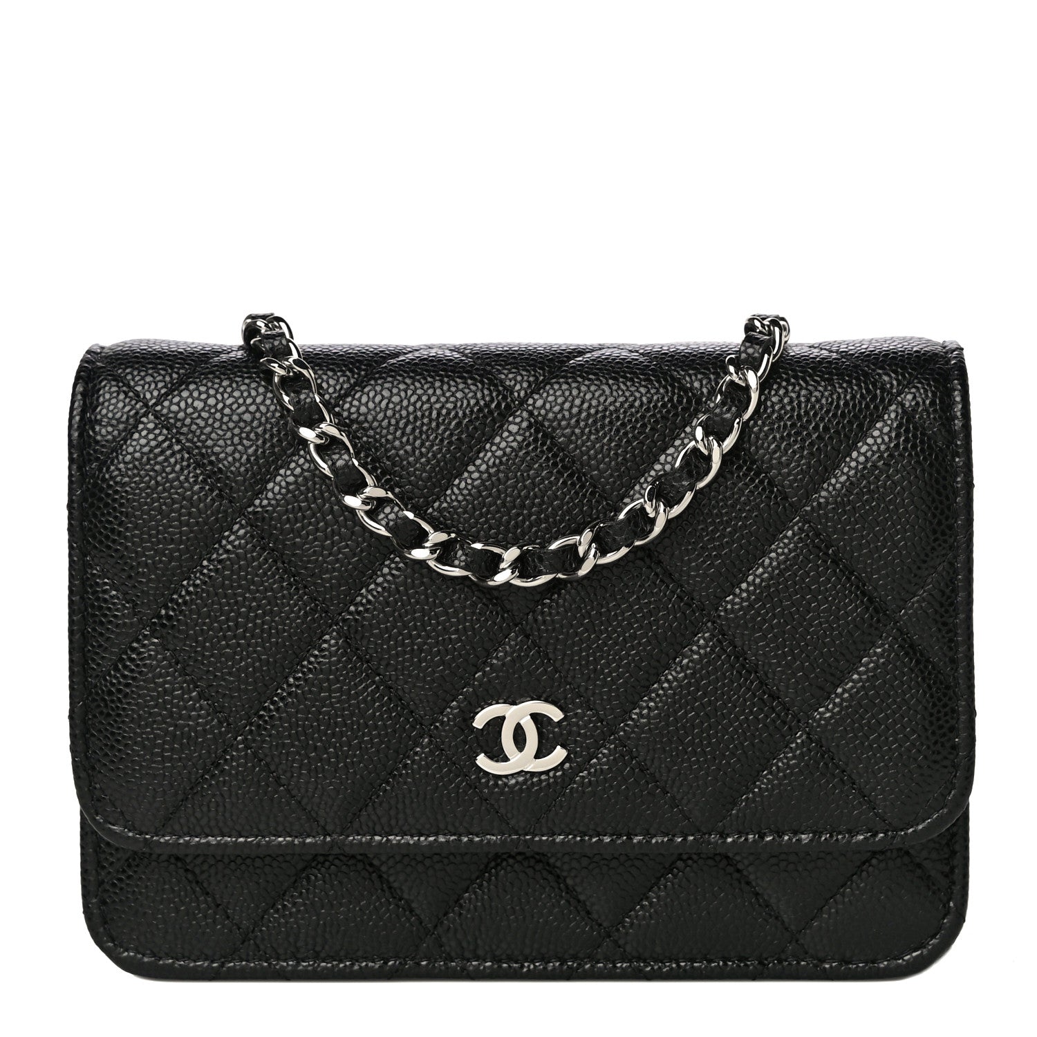 Chanel Caviar Quilted Mini Wallet On Chain WOC Black 1 of 11