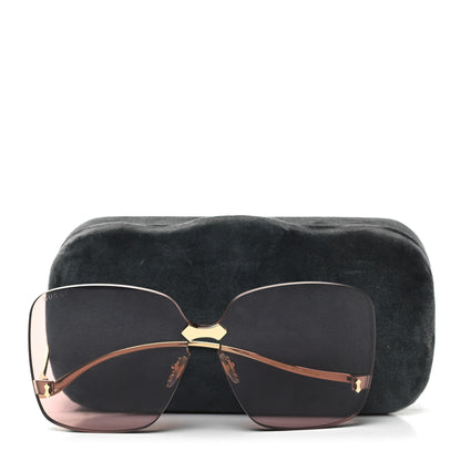 Gucci Rimless Sunglasses GG0352S Gold Flash Pink 9 of 9