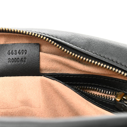 Gucci Calfskin Matelasse Medium GG Marmont Chain Shoulder Bag Black 7 of 10